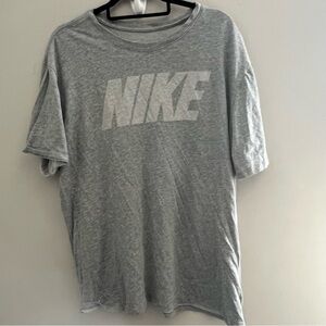 Nike Gray Short Sleeve Tee Athletic Style